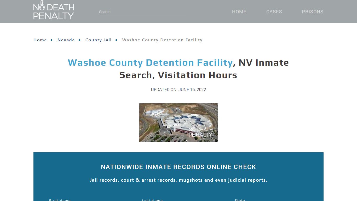 Washoe County Detention Facility, NV Inmate Search ...